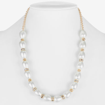 Monet Jewelry Womens Rose Tone 17 Inch Collar Necklace