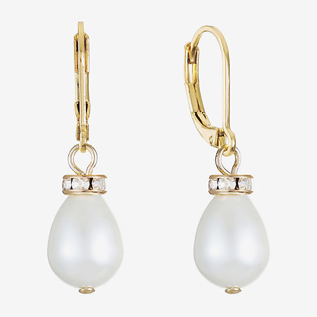 Monet Jewelry Simulated Pearl Drop Earrings, One Size, White