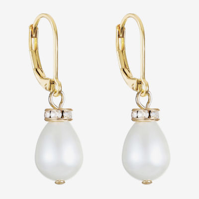 Monet Jewelry Womens Simulated Pearl Drop Earrings