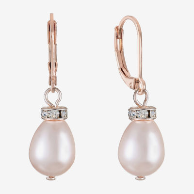 Monet Jewelry Womens Simulated Pearl Drop Earrings