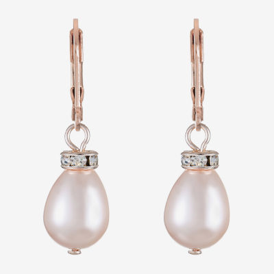 Monet Jewelry Womens Simulated Pearl Drop Earrings