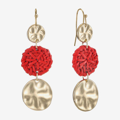 Liz Claiborne Womens Round Drop Earrings