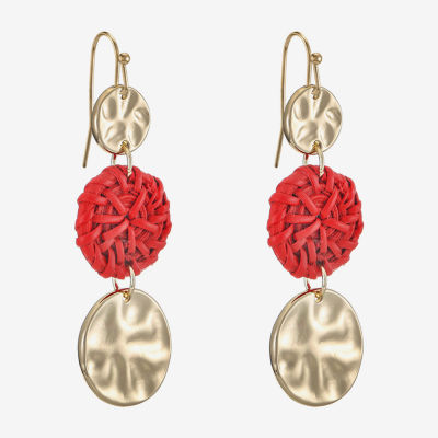 Liz Claiborne Womens Round Drop Earrings