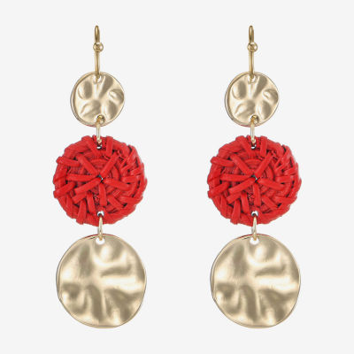 Liz Claiborne Womens Round Drop Earrings