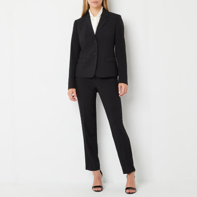 Black Label by Evan-Picone Crepe Womens Straight Fit Suit Pants