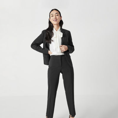 Black Label by Evan-Picone Crepe Womens Straight Fit Suit Pants