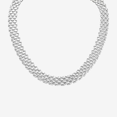 Sterling Silver 18 Inch Stampato Chain Necklace