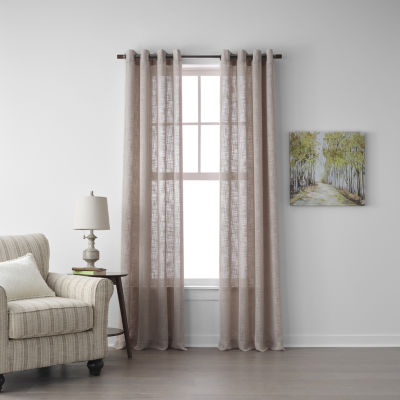 Regal Home Ashford Sheer Grommet Top Single Curtain Panel