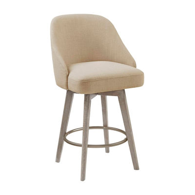 Madison Park Walsh Counter Height Upholstered Swivel Bar Stool