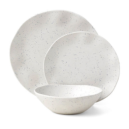 Oneida Terrazzo 12-pc. Melamine Dinnerware Set, One Size, White