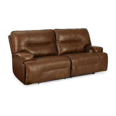 Signature Design By Ashley® Francesca Dual Power Leather Reclining Sofa