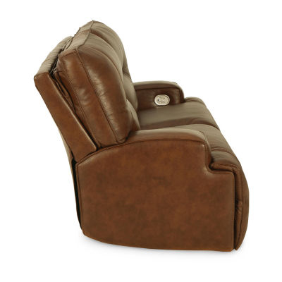 Signature Design By Ashley® Francesca Dual Power Leather Reclining Sofa