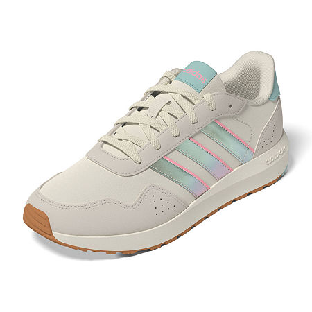 adidas Girls Run 60s Sneakers, 6 1/2 Medium, White