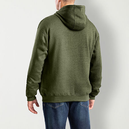 Berne Zippered Mens Long Sleeve Hoodie, Medium, Green