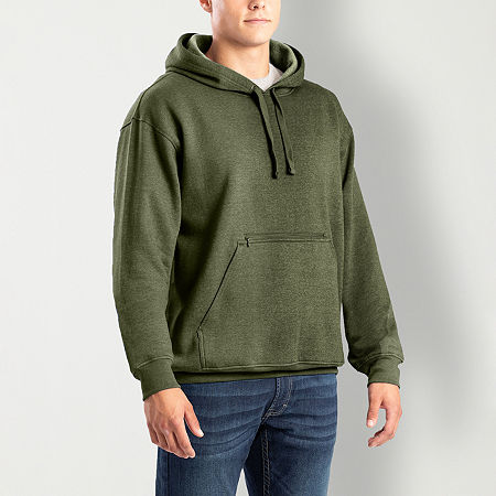 Berne Zippered Mens Long Sleeve Hoodie, Medium, Green