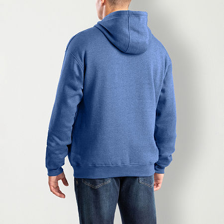 Berne Zippered Mens Long Sleeve Hoodie, Medium, Blue