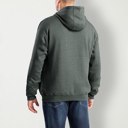 Berne Zippered Mens Long Sleeve Hoodie, Medium, Gray