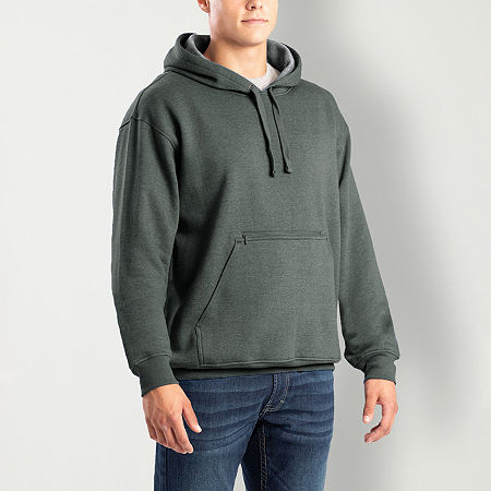 Berne Zippered Mens Long Sleeve Hoodie, Medium, Gray