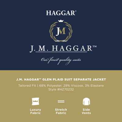 J.M. Haggar™ Tailored Fit Glen Plaid Suit Separate Jacket