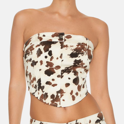 Forever 21 Cow Print Womens Tube Top Juniors