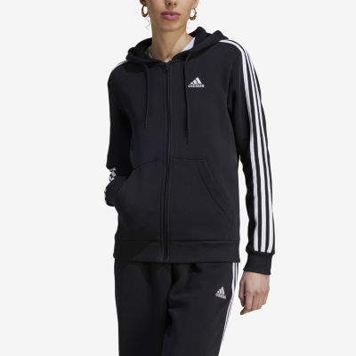 adidas Essentials Fleece 3 Stripes Full Zip Hoodie