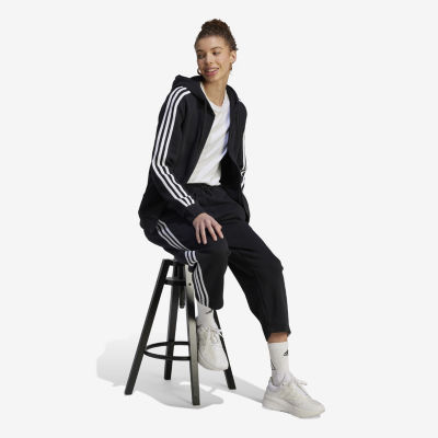 adidas Essentials Fleece 3 Stripes Full Zip Hoodie