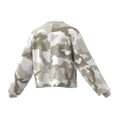 adidas Essentials 3 Stripes Camo Print Sweatshirt