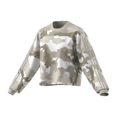 adidas Essentials 3 Stripes Camo Print Sweatshirt