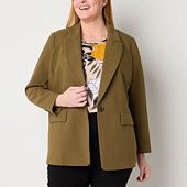 Green Plus Size Blazers for Women JCPenney