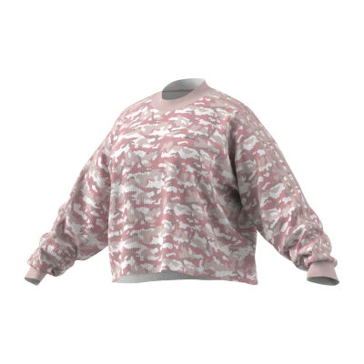 adidas Essentials 3 Stripes Camo Print Sweatshirt (Plus Size)