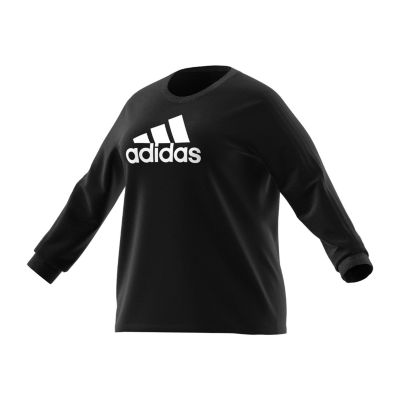 adidas Big Logo Long Sleeve Tee (Plus Size)