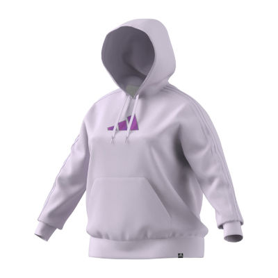 adidas Rhinestone Logo Hoodie (Plus Size)