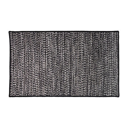 Colonial Mills Crestwood Tweed Reversible Rectangular Doormat, One Size, Black