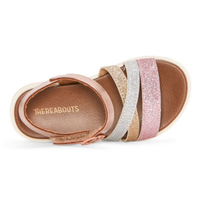 Thereabouts Lil Lila Toddler Girls Ankle Strap Footbed