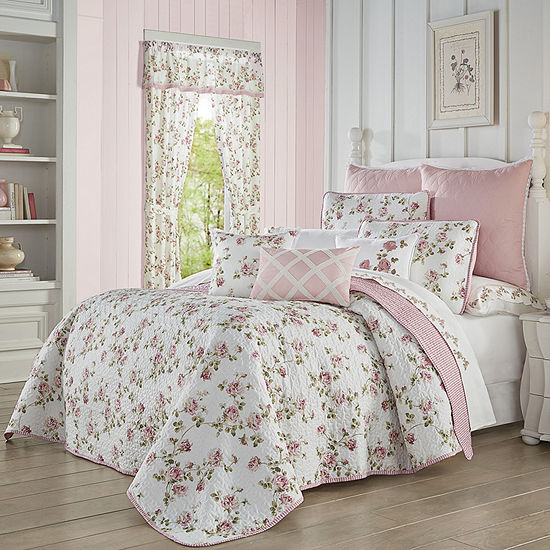 Royal Court Rosemary Floral Quilt Set, Color: Rose - JCPenney