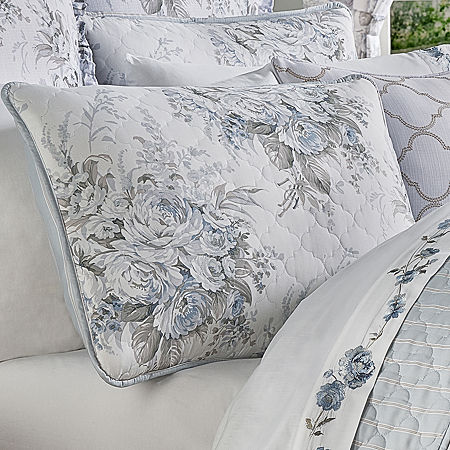 Royal Court Estelle Floral Quilt Set, One Size, Blue