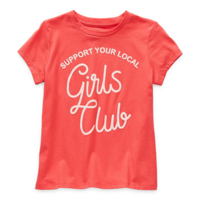 Thereabouts Little & Big Girls Crew Neck Short Sleeve Graphic T-Shirt