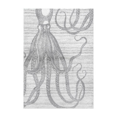 nuLoom Thomas Paul Power Loomed Octopus Rectangular Rug