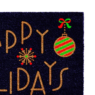 Calloway Mills Happy Holidays Outdoor Rectangular Doormats