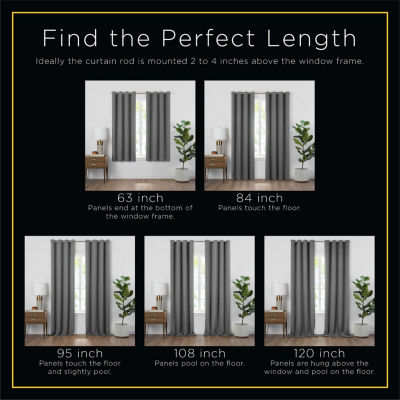 Eclipse Bryson Grommet Top Blackout Single Curtain Panel