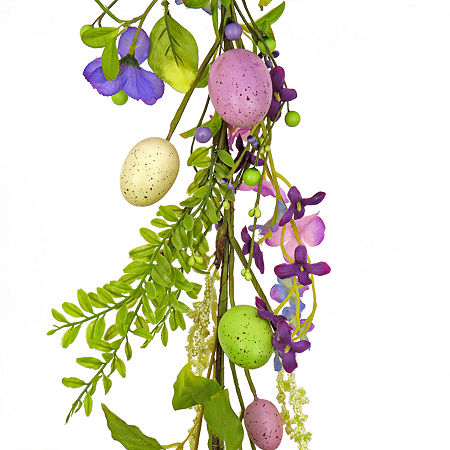 National Tree Co. Flowering Purple Christmas Garland, One Size, Purple