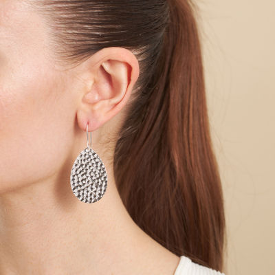 Silver Reflections Pure Silver Over Brass Pear Drop Earrings