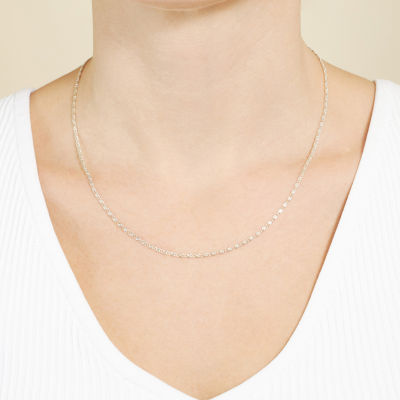 Silver Reflections Pure Silver Over Brass 18 Inch Link Chain Necklace