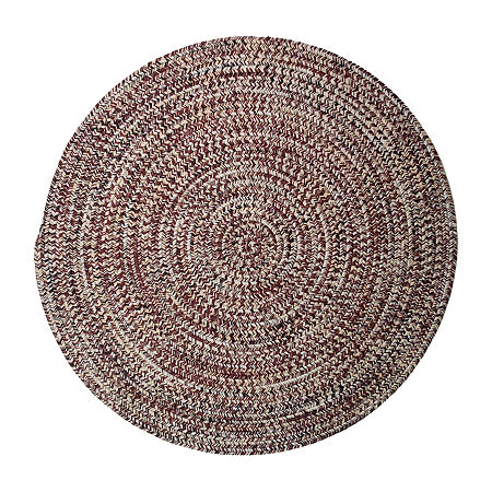 Colonial Mills Luna Tweed Reversible Round Doormat, One Size, Red