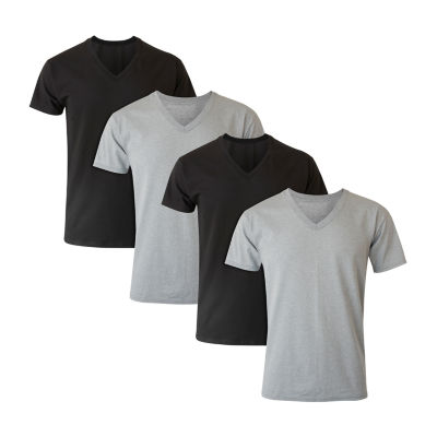 Hanes Fresh Iq Comfort Soft Mens 4 Pack Short Sleeve V Neck T-Shirt