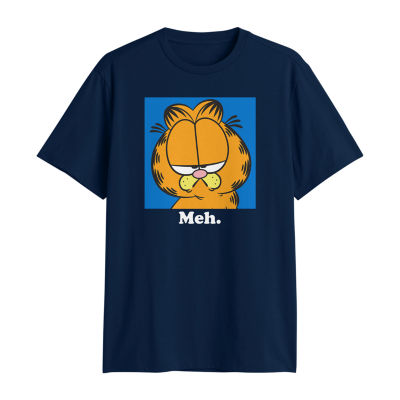 Novelty Mens Crew Neck Short Sleeve Regular Fit Garfield Graphic T-Shirt
