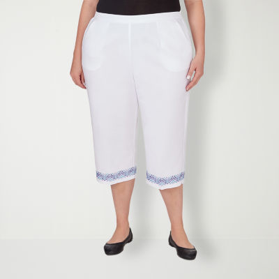 Alfred Dunner Summer Breeze Mid Rise Plus Capris