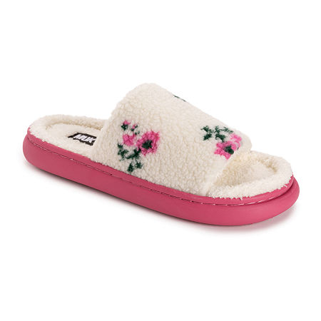 Muk Luks Marsai Slide Womens Memory Foam Slip-On Slippers, Large, Pink