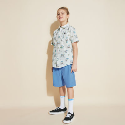 Quiksilver Big Kid Boys Short Sleeve Regular Fit Button-Down Shirt