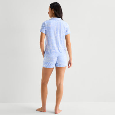 Jaclyn Womens Short Sleeve 2-pc. Pajama Set